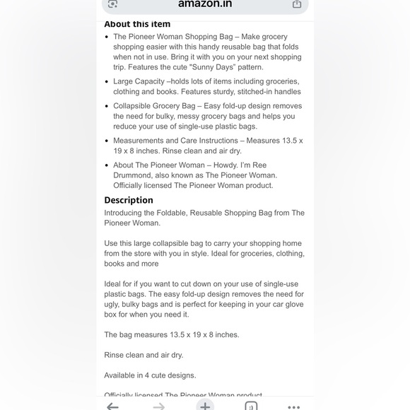 The Pioneer Woman Floral Shopping Bag - Multicolor - Picture 2 of 7